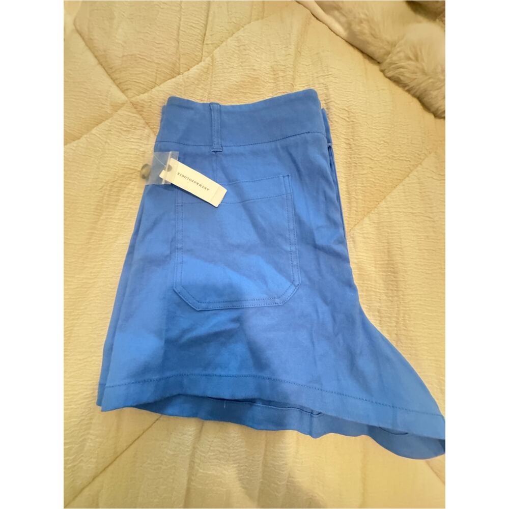 Anthropologie Light Blue Women's Cotton Shorts - Picture 2 of 5